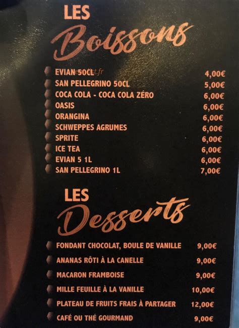 Menu at Fuego Latino Paris restaurant, Bondy